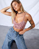 Immagine di Dyla Crop Top in PU Snake Pink