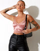 Immagine di Dyrana Crop Top in Rose Flock Rosa pallido