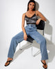 Immagine di Dyrana Crop Top in diagonale Dogtooth