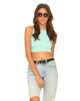 Immagine di Motel Early Strappy Crop Top in menta