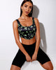 Immagine di Elci Corsetto Top in nero Butterfly Lime