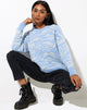 Immagine di Eleni Jumper in Zebra Blu Grigio