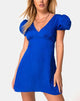 Immagine di Elfy Mini Abito in Raso Ghepardo Blu Reale