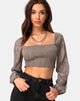 Immagine di Elina Top in raso rosa argento grigio