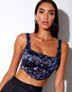 Immagine di Elix Crop Top in Dragon Blue