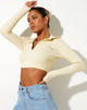 Immagine di Elody Crop Top in crema di burro Vacay Embro