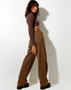Immagine di Elody Crop Top in Rib Deep Mahogany Cowgirl Embro