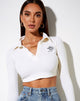 Immagine di Elody Crop Top in Rib Ivory Cupido Embro
