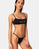 Immagine di Valter Bikini Bottom in Nero Opaco con Diamanti