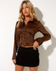 Immagine di Estesa Shirt in Satin Rich Brown