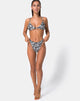 Immagine di Evako Bikini Bottom in Mini Zebra Nero Crema