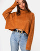 Immagine della felpa Evie Cropped in maglia ruggine
