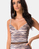 Immagine di Dyrilla Cropped Bralet in Velluto Golden Tiger