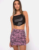 Immagine di Exni Mini Gonna in Zips Zebra Rosa