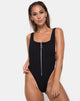 Immagine di Farica Costume da bagno in Mini Rib Onyx