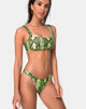 Immagine di Farida Bikini Top in Slime Lime Snake