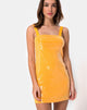 Immagine di Farlie Bodycon Dress in mandarino con paillettes trasparenti