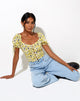 Immagine di Flaba Crop Top in giallo Sunflower Pop