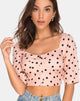 Immagine di Flory Crop Top in New Polka Nude