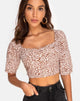 Immagine di Flory Crop Top in Safari Taupe