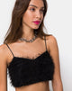 Immagine di Balien Crop Top con frange nero