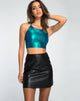 Immagine di Fonda Crop Top in Petrol metallizzato