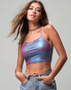 Immagine di Fonda Crop top in Opal Shimmer Metallico