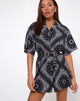 Immagine di Fresia Shirt Dress in Bandana Black Placement