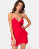 Immagine di Furiosa Wrap Dress in raso rosa rosso