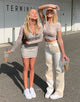 Immagine di Motel X Barbara Kristoffersen Wity Tee in Sage Tonal Ripple