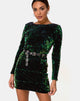 Immagine di MOTEL DELUXE Gabby, vestito con paillettes e schienale alto, verde iridescente