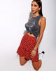 Immagine di Gaelle Skater Skirt in Falling for You Floral Red