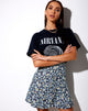 Immagine di Gaelle Skater Gonna in campo floreale Navy