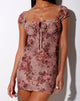 Immagine di Gaina Bodycon Dress in Mesh Peach Bloom