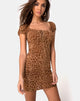 Immagine di Gala Dress in Animal Flock Tan Brown