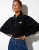 Immagine di Gandi Crop Top in nero con etichetta Motel Work Clothing