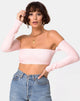 Immagine di Ganis Crop Top a maniche lunghe in maglia vaporosa Candy
