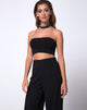 Immagine di Garneth Top a fascia e girocollo in Black Diamond