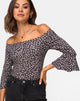 Immagine di Gaton Corpetto Bardot in Ditsy Rose Nero