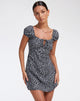 Immagine di Gaval Mini Dress in Ditsy Rose Nero