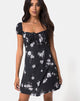 Immagine di Gaval Mini Dress in Mono Flower Nero