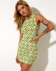 Immagine di Gele Mini Abito in Patchwork Daisy Verde