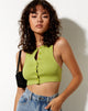Immagine di Gilly Crop Top in Rib Leaf Green