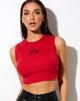 Immagine di Gimon Crop Top in rosso corsa Angelo Embro