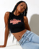 Gimon Crop Top in nero Comin In Hot