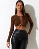 Crop Top Gisy in marrone cacao