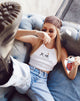 Immagine di Givas Crop Top in bianco Japanese Angel