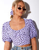 Immagine di Glarie Crop Top in Dainty Daisy Lilac