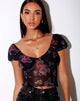 Immagine di Glasty Crop Top in Rosa Gotica