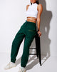 Immagine di Basta Jogger in verde bottiglia con ricamo Take Care Of Yourself